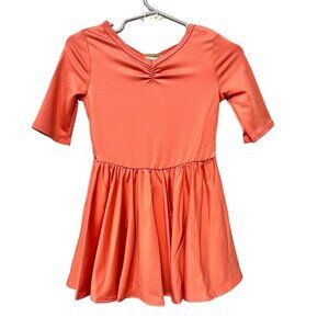Dot Dot Smile Toddler Dress 12/24M Ballet Ballerina Coral Soft Twirl Crisscross